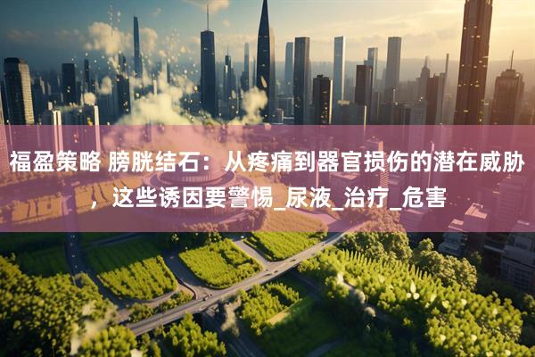 福盈策略 膀胱结石：从疼痛到器官损伤的潜在威胁，这些诱因要警惕_尿液_治疗_危害